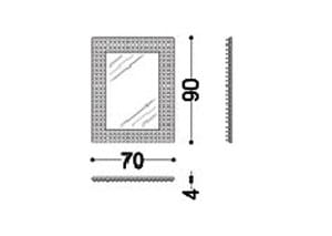Настенное зеркало в рамке OPERA CONTEMPORARY MUSETTA ARCH-00137703 - Вид №2