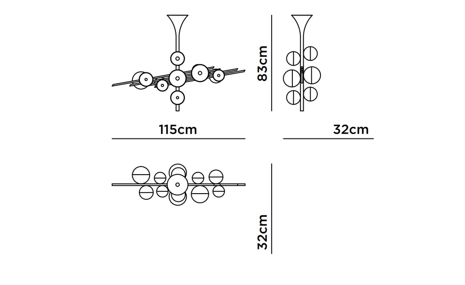 Латунный светодиодный потолочный светильник Greenapple FLUTE ARCH-00042624 - Вид №9