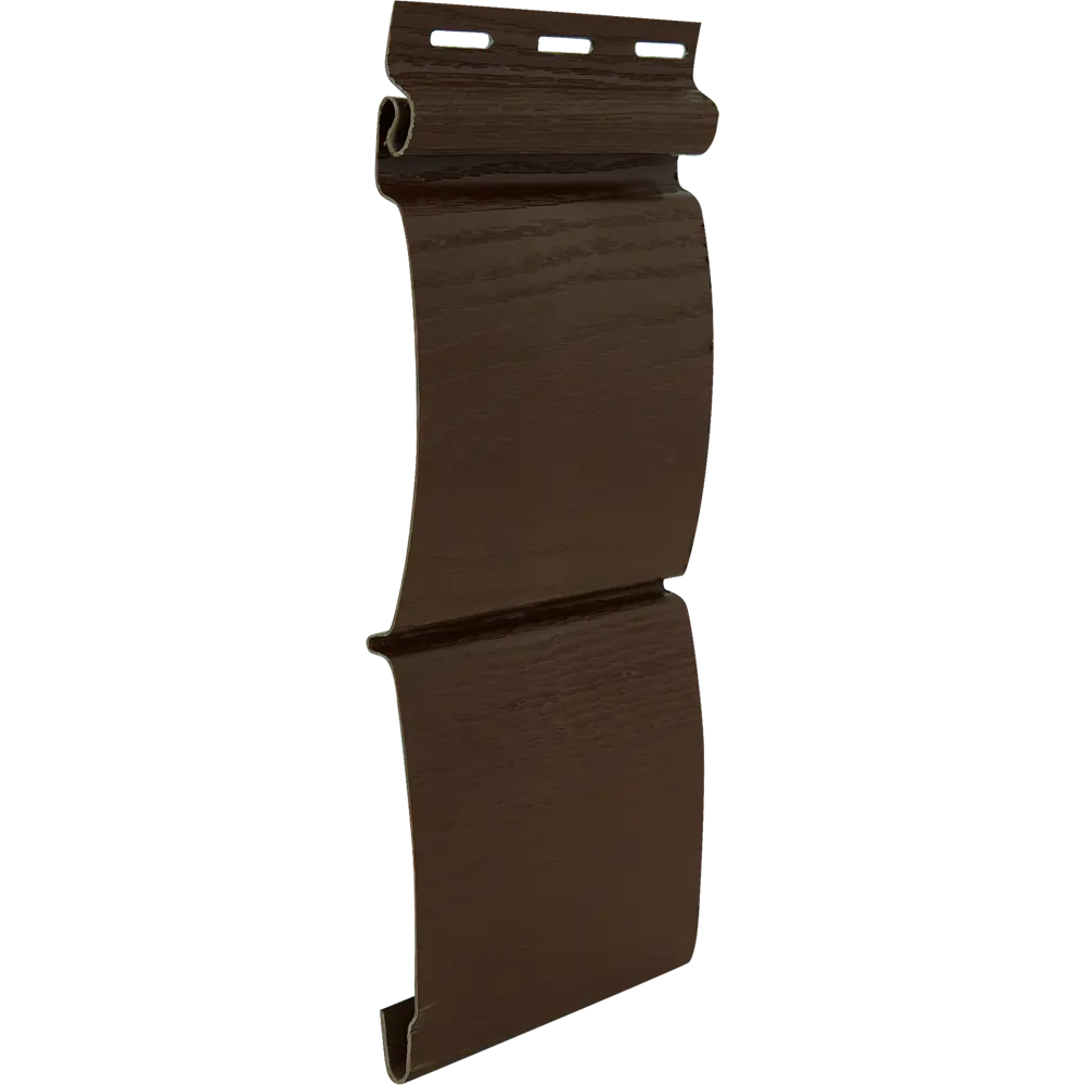 Сайдинг виниловый FineBer Блок-хаус 3 м Темно-коричневый 0.696 м² STLM-2096133 - Вид №1