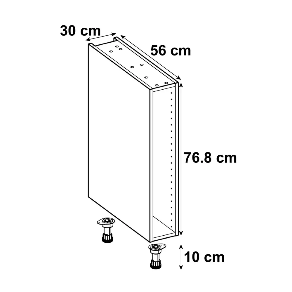 Каркас напольный Delinia ID 30x76.8x56 см, ЛДСП, цвет белый STLM-2086079 - Вид №1