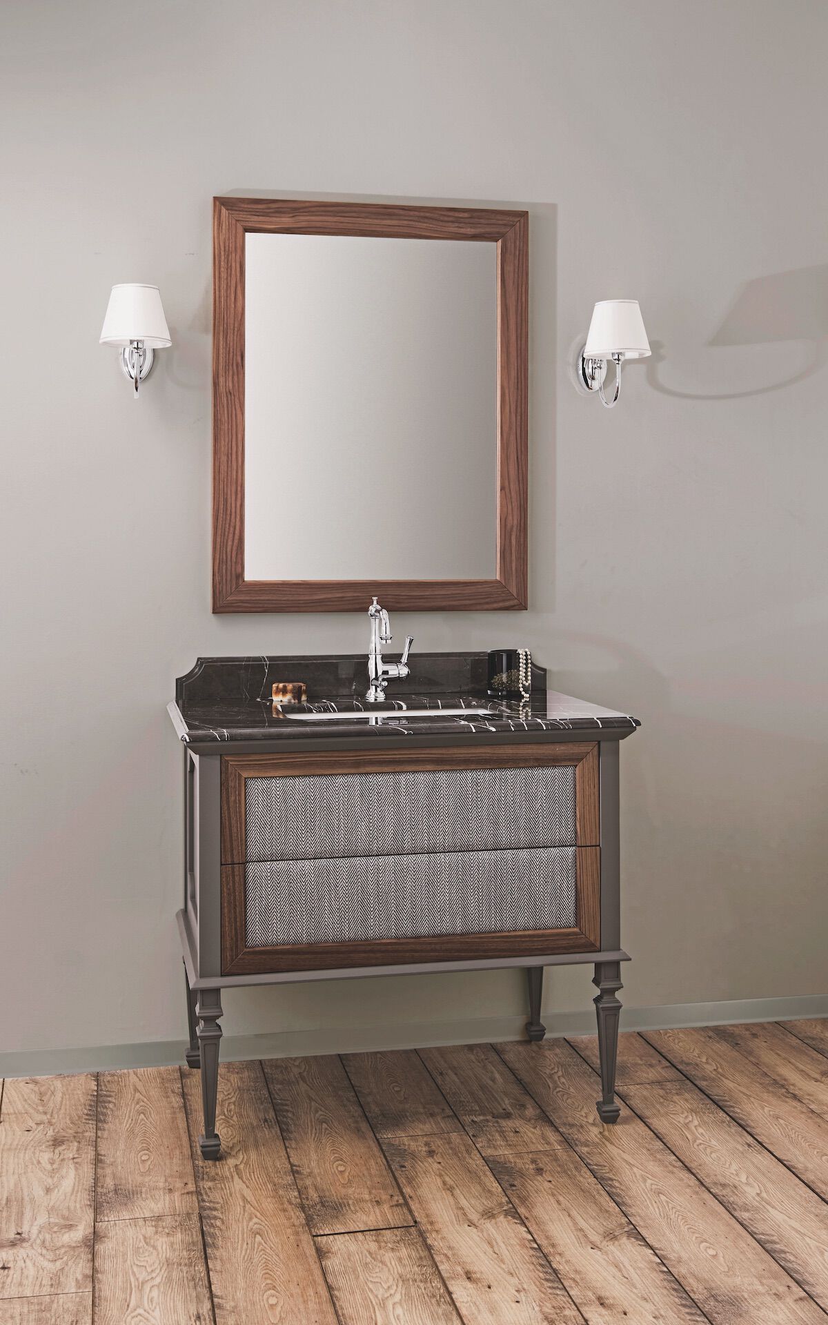 Напольный умывальник с зеркалом Gaia Mobili Classic ARCH-00129385 - Вид №2