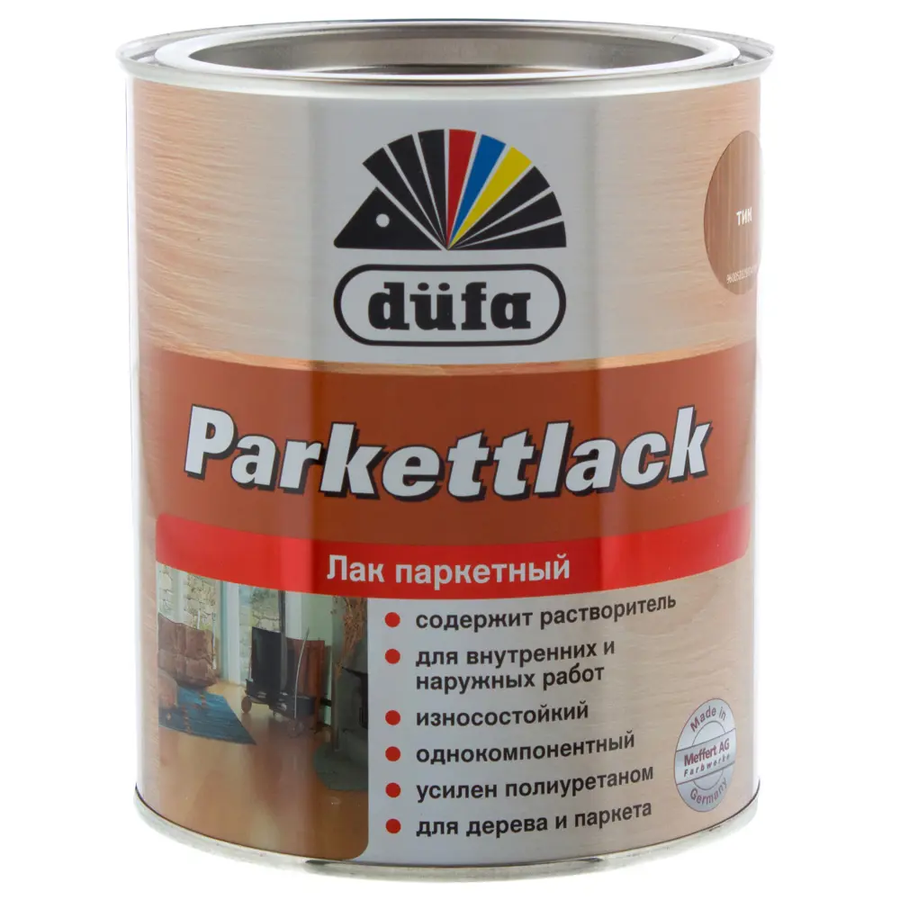 Лак паркетный шелковисто-матовый цвета тик Dufa Parkettlack 0.75 л 11852057 STLM-2146186 