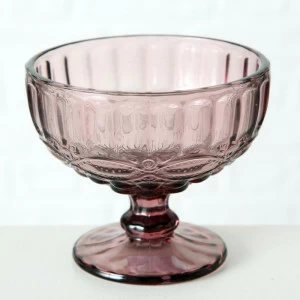 Чаша стеклянная граненая розовая 12 см Aurora FRATELLI BARRI ART 00-3886078 Розовый