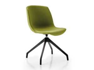 Тканевый поворотный стул с насестом из инженерного пластика