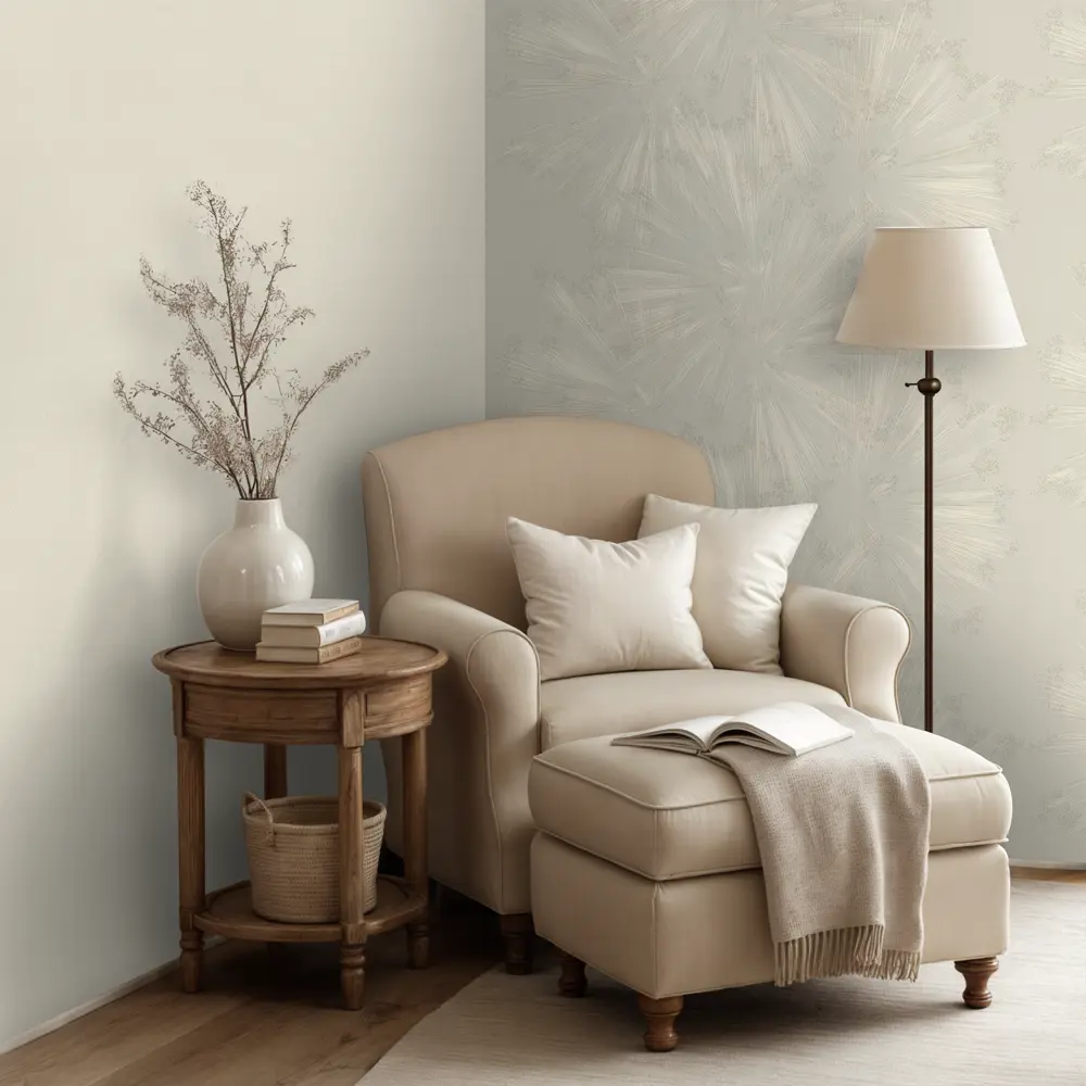 Флизелиновые обои Ornamy Extase бежевые 1.06 м - универсальное решение для современного интерьера 89423740 STLM-1576591 - Вид №4