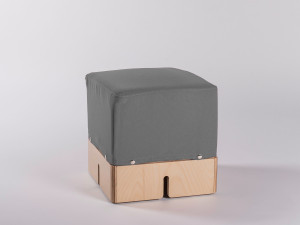 Модульный квадратный пуф из ткани