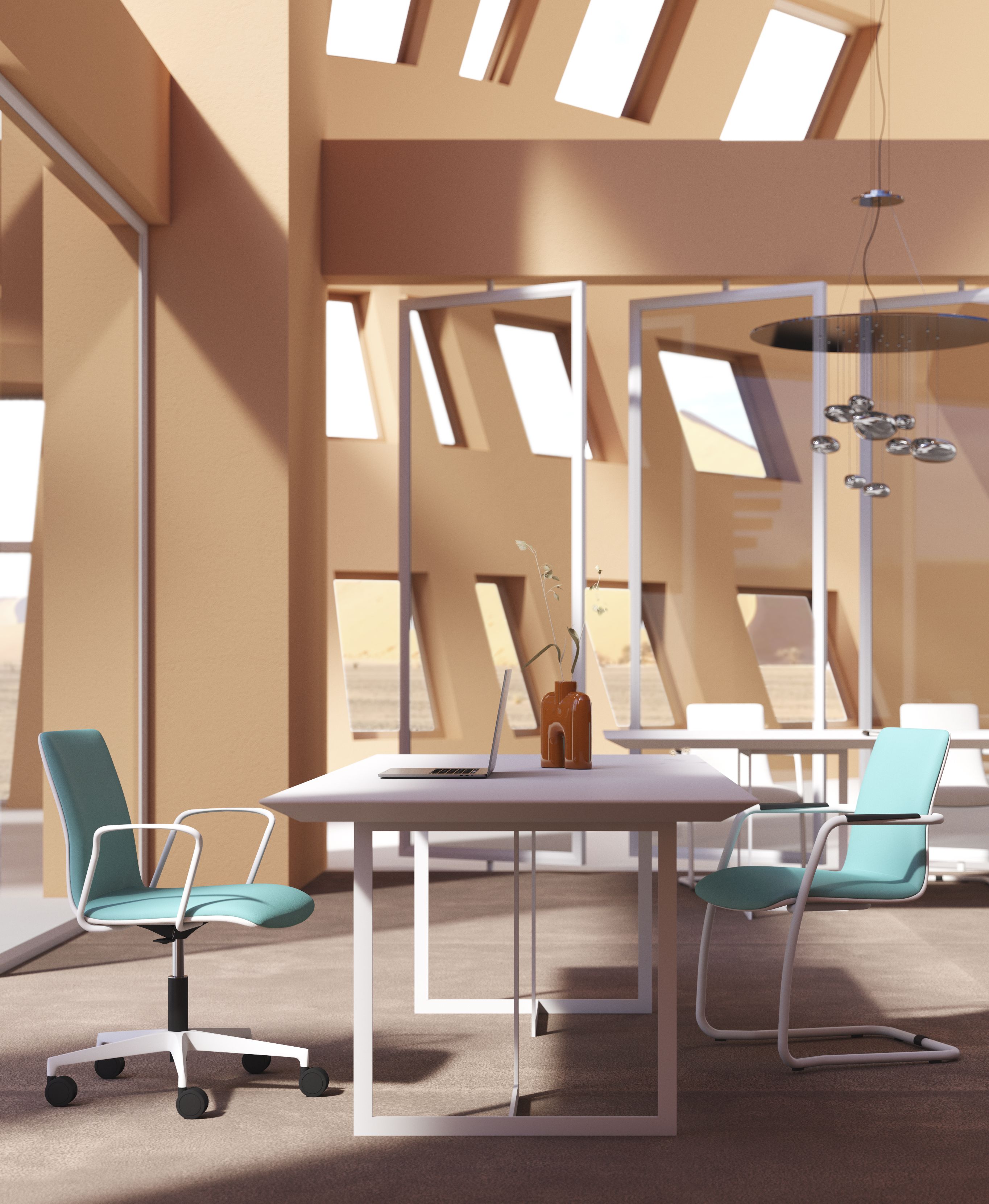 Ткань поворотный операционный офисный стул с колесами SITLOSOPHY® Sori ARCH-00133650 - Вид №2