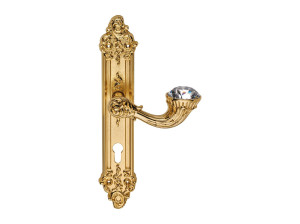 Латунная ручка в стиле Людовика XIV с кристаллами Swarovski® на пластине