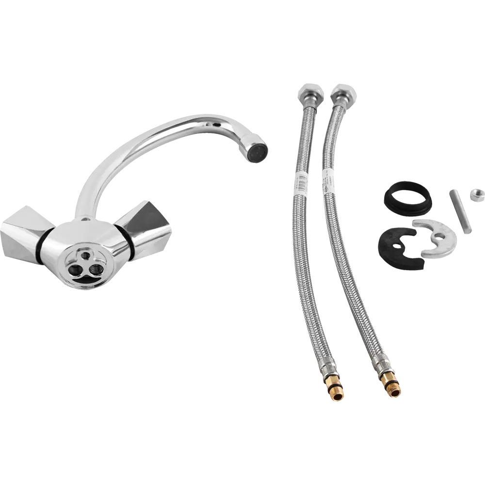 Смеситель для раковины Vidima Element BA311AA двухвентильный цвет хром STLM-2011127 - Вид №2