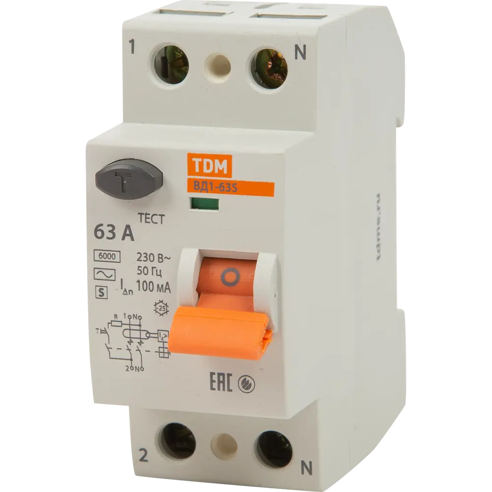 УЗО TDM Electric ВД1-63S - защита от токов утечки для электрощитов 84399436 STLM-0049220