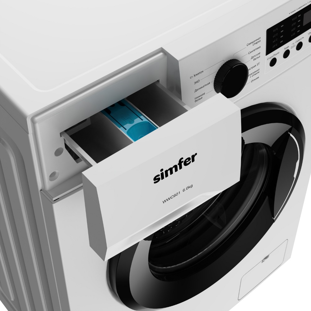 9209680 Стиральная машина Simfer WWC601 белый STDN-0081525 - Вид №7