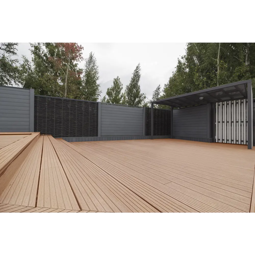 Террасная доска ДПК MultiDeck цвет Дерево 3000x150x27 мм. Вельвет 0.45 м² МУЛЬТИДЕК STLM-2067805 - Вид №12