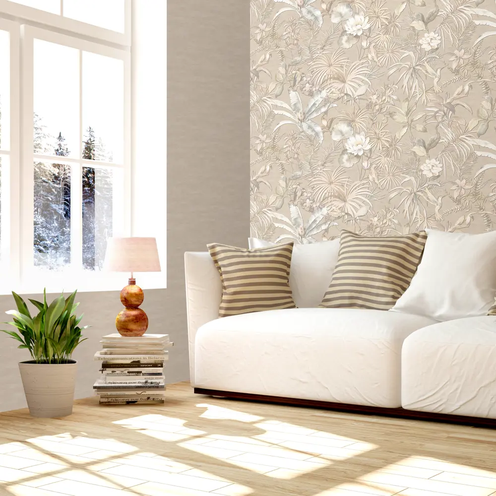 Обои флизелиновые Victoria Stenova Amazonia коричневые 1.06 м 989546 STLM-2067936 - Вид №3