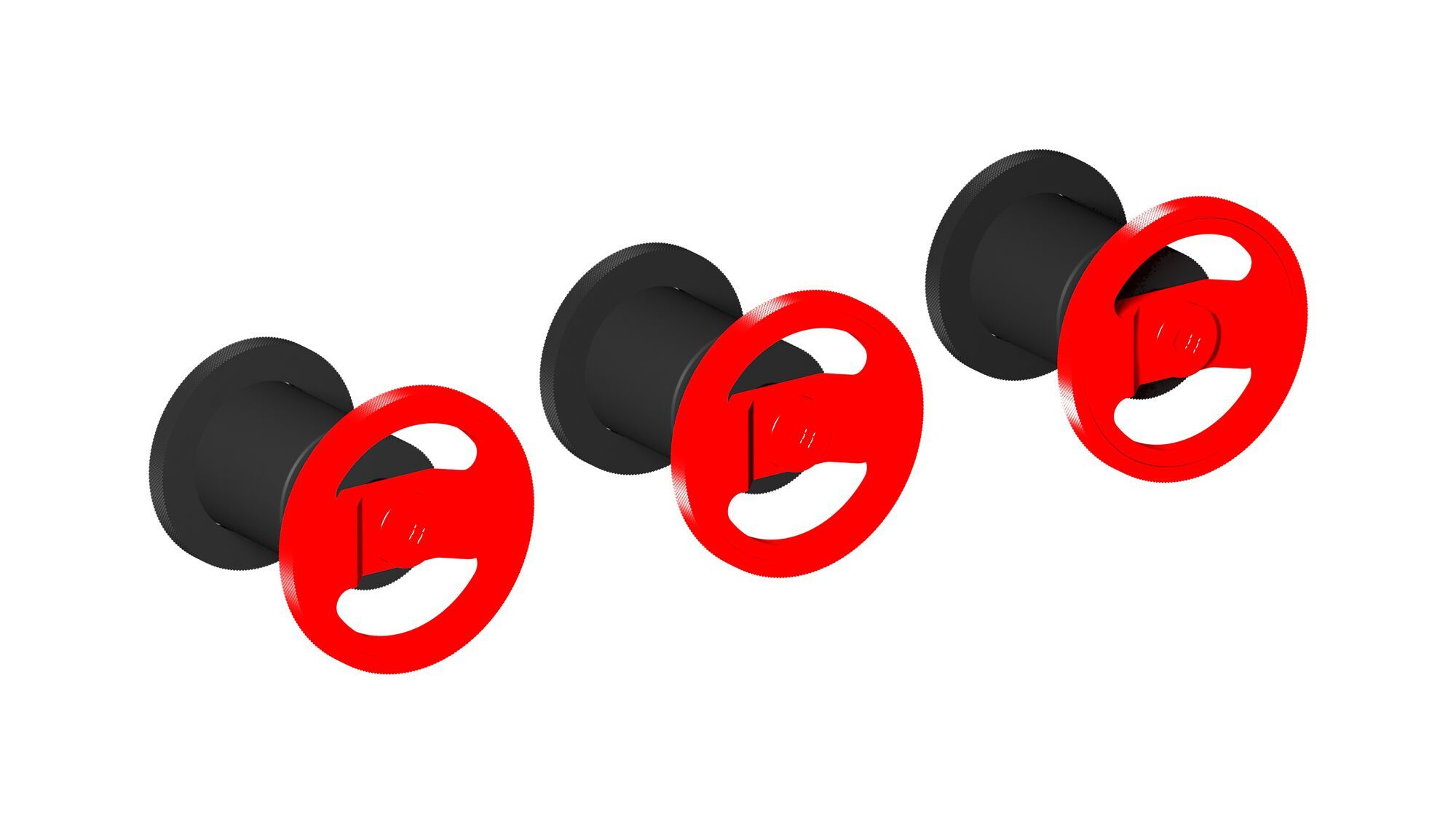 Встраиваемый смеситель для душа с 3 отверстиями и переключателем IB Bold ARCH-00029546 - Вид №13