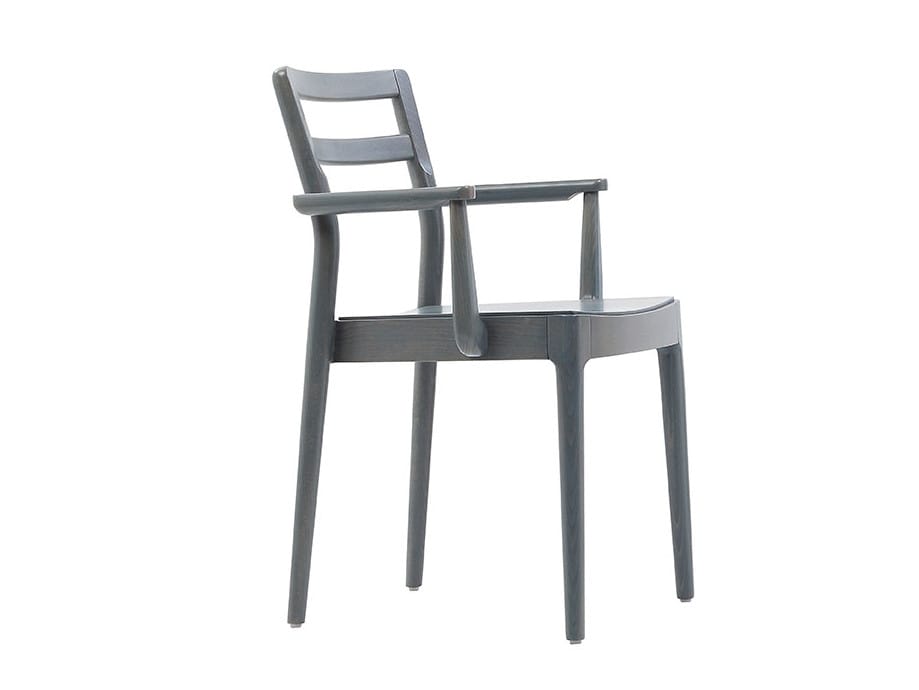 Деревянный штабелируемый стул с подлокотниками Sedex JUNE ARCH-00058804 - Вид №1