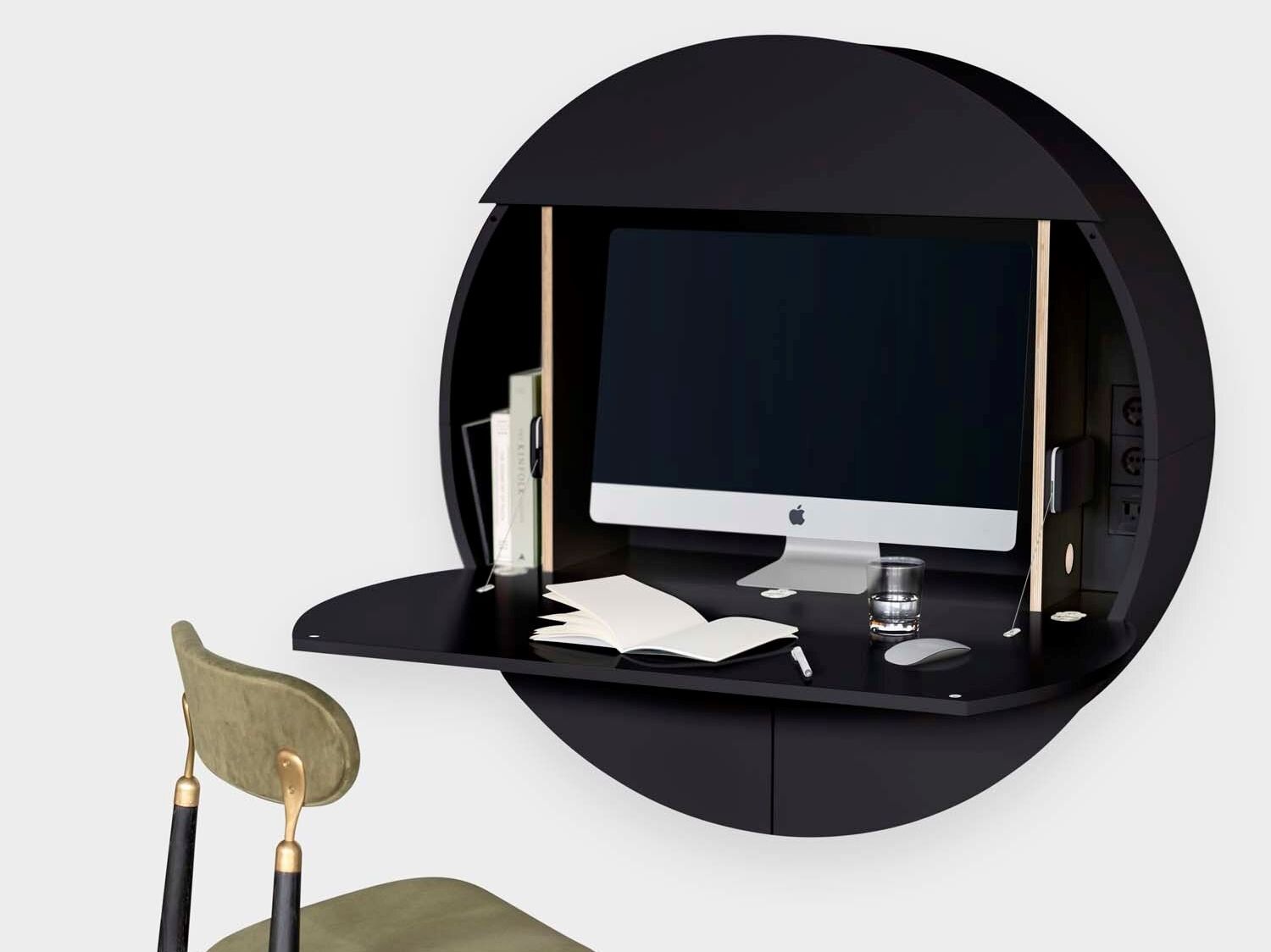 Деревянный подвесной письменный стол для ПК с откидными дверцами EMKO PILL EXTRA ARCH-00125892