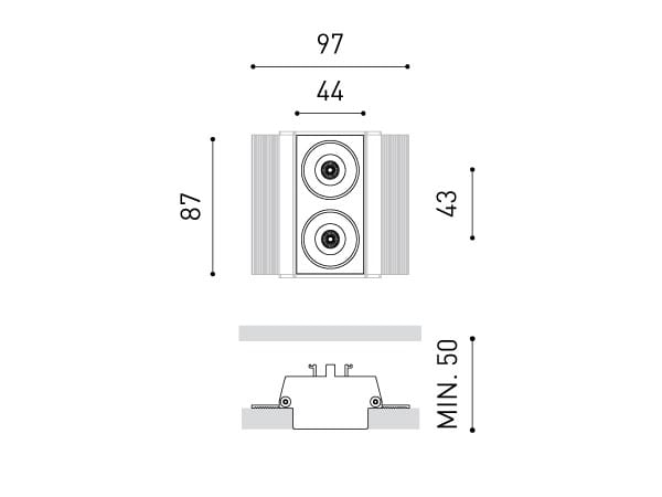 Несколько алюминиевых светодиодных утопленных прожекторов Arkoslight Black Foster ARCH-00115895 - Вид №5