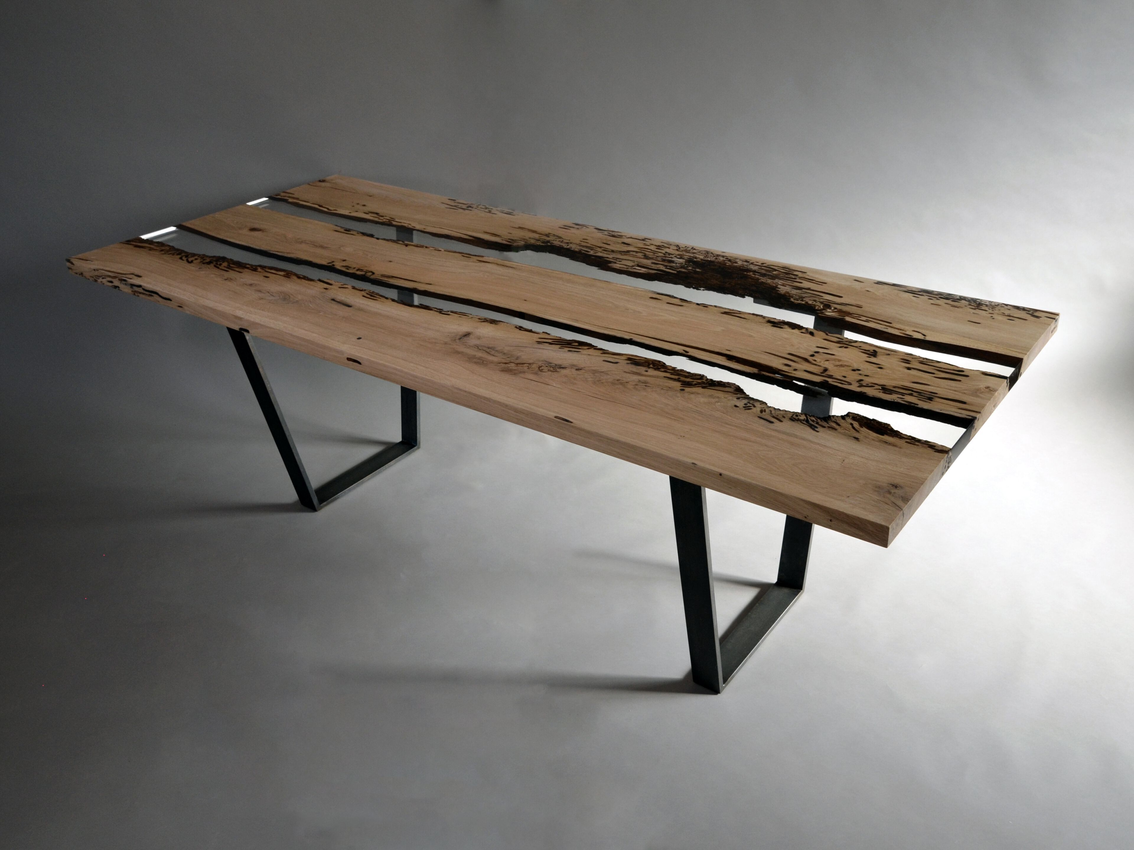 Прямоугольный стол из дуба и смолы alcarol Bricola ARCH-00147309 - Вид №2