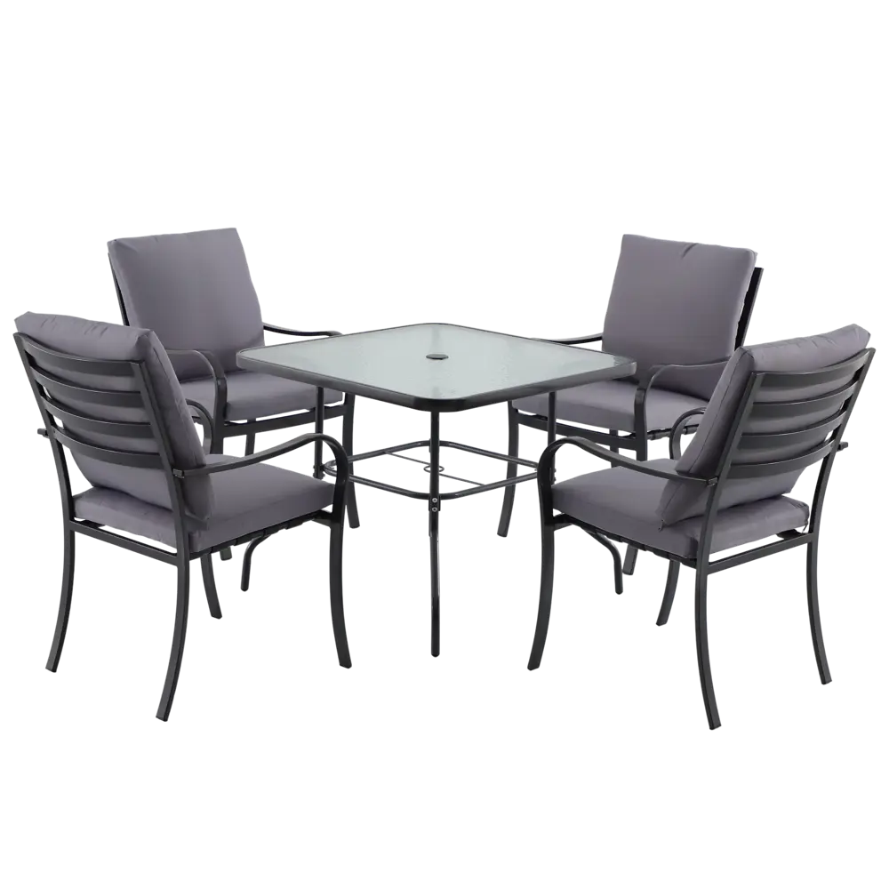 Naterial Rono: набор садовой мебели с 4 креслами, столом и зонтом 84252500 STLM-0047504 - Вид №25