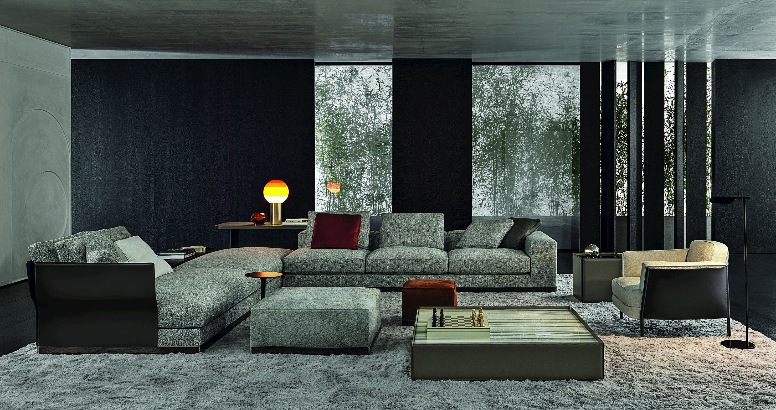 Модульный угловой диван из ткани Minotti ARCH-00085023 - Вид №3