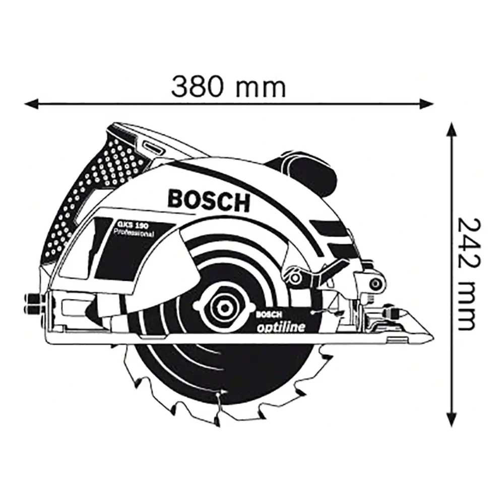 Пила циркулярная сетевая Bosch Professional GKS 190 601623000, 1400 Вт, 190 мм STLM-2203204 - Вид №1