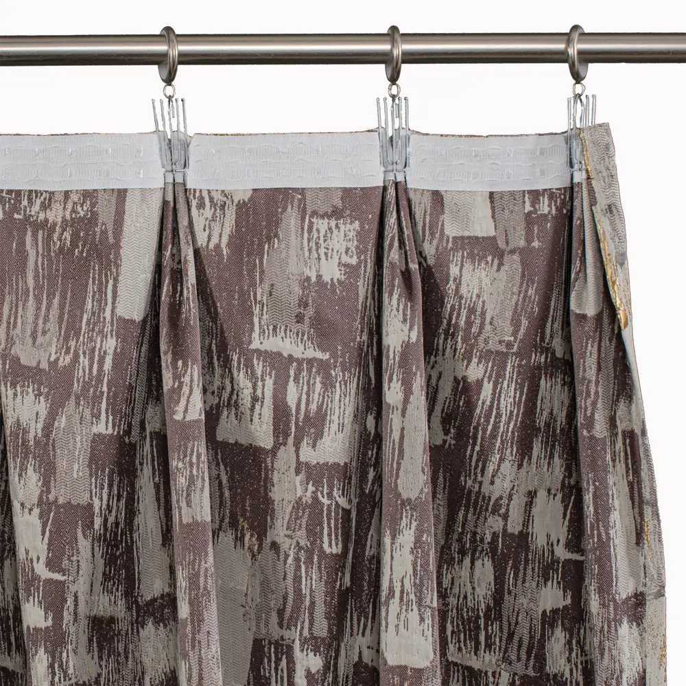 Штора на ленте Inspire Voi 140x260 см цвет бежево-коричневый STLM-2089092 - Вид №3