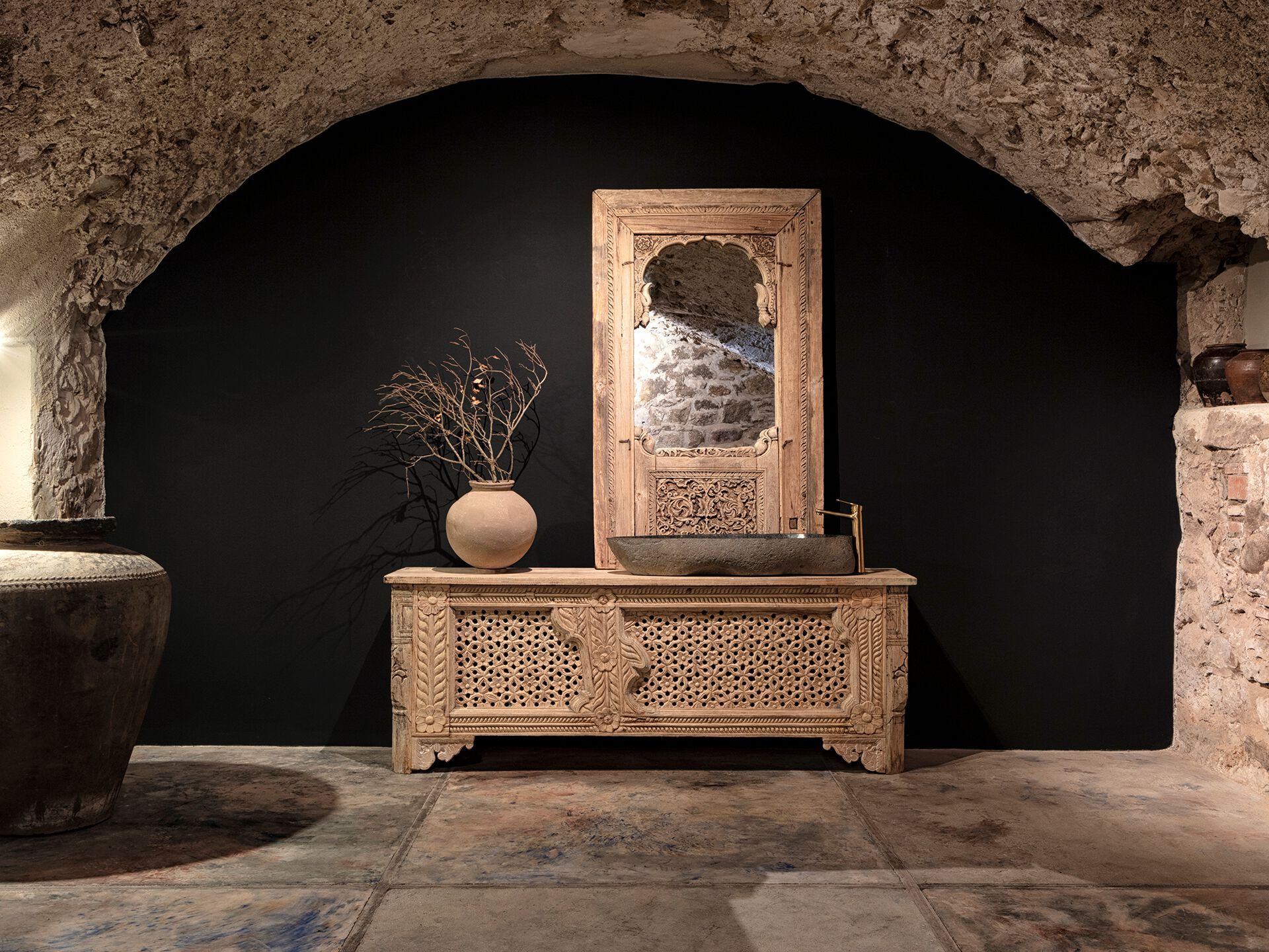 Круглый садовый горшок ручной работы из терракоты Vical Home COLMBERG ARCH-00091727 - Вид №4