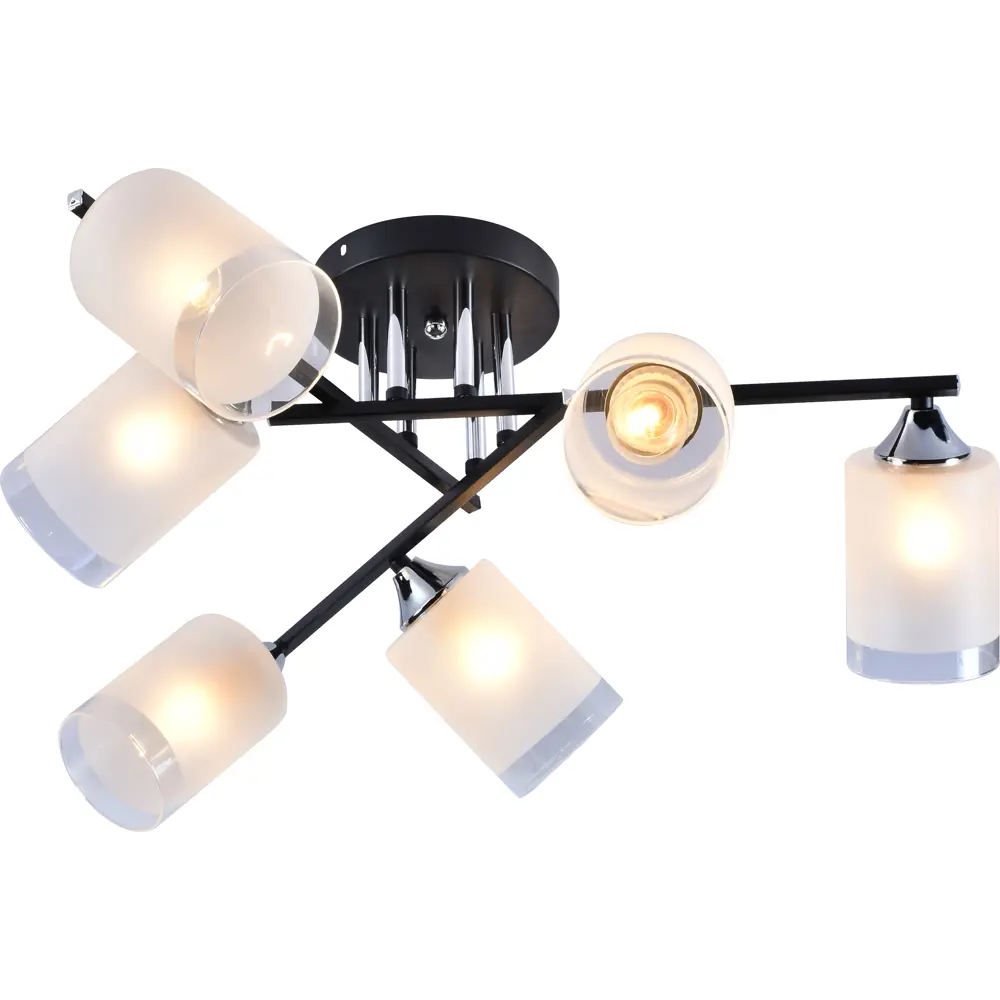 Люстра потолочная Rivoli Marielle модерн 6 ламп, цвет черный STLM-2119911