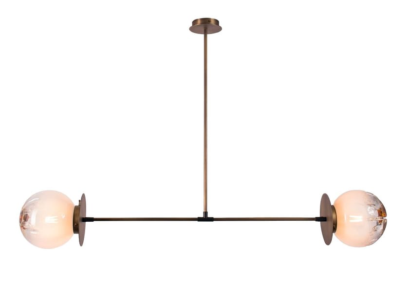 Светодиодный подвесной светильник из латуни и стекла Lampex Italiana Lagoon ARCH-00015237