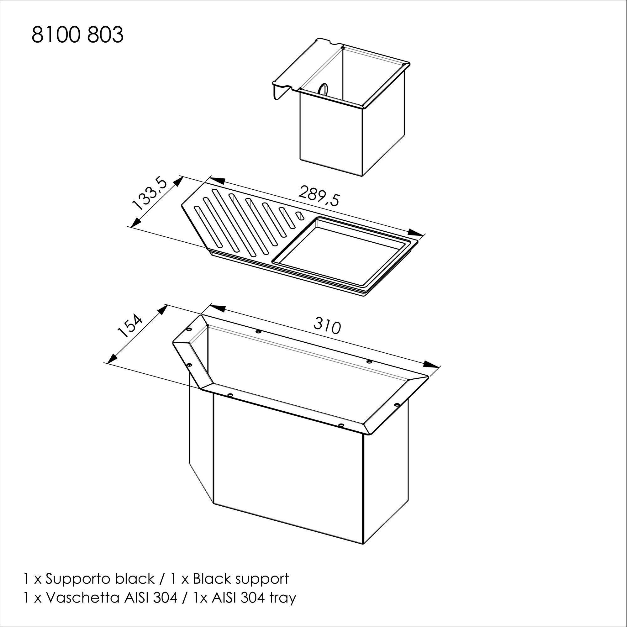 Раковина из нержавеющей стали с подходящим каналом Foster DIADE ARCH-00115732 - Вид №28