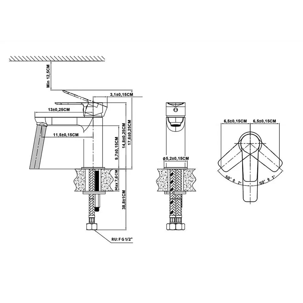 Смеситель для раковины KONSENSA Силла MA3536 однорычажный цвет хром STLM-2182302 - Вид №3