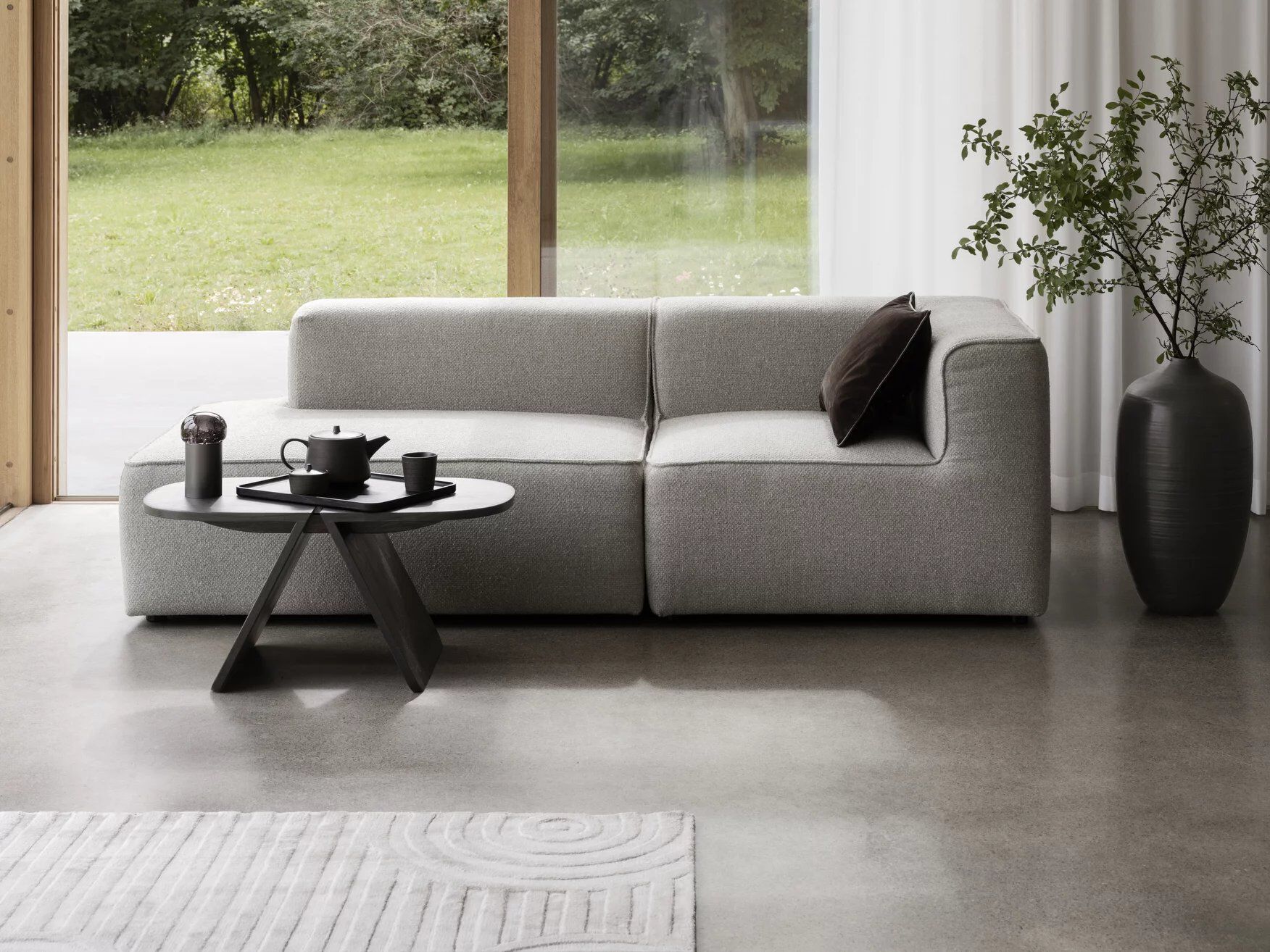 Прямоугольный однотонный коврик из вискозы blomus UZU ARCH-00075434 - Вид №12