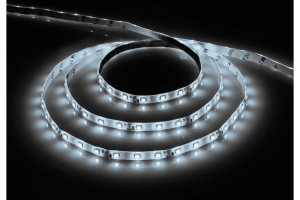 15594223 Cветодиодная LED лента, готовый комплект 5м, 60SMD(5050)/м, 14.4Вт/м, IP20, 12V, холодный белый LS606 27704 FERON