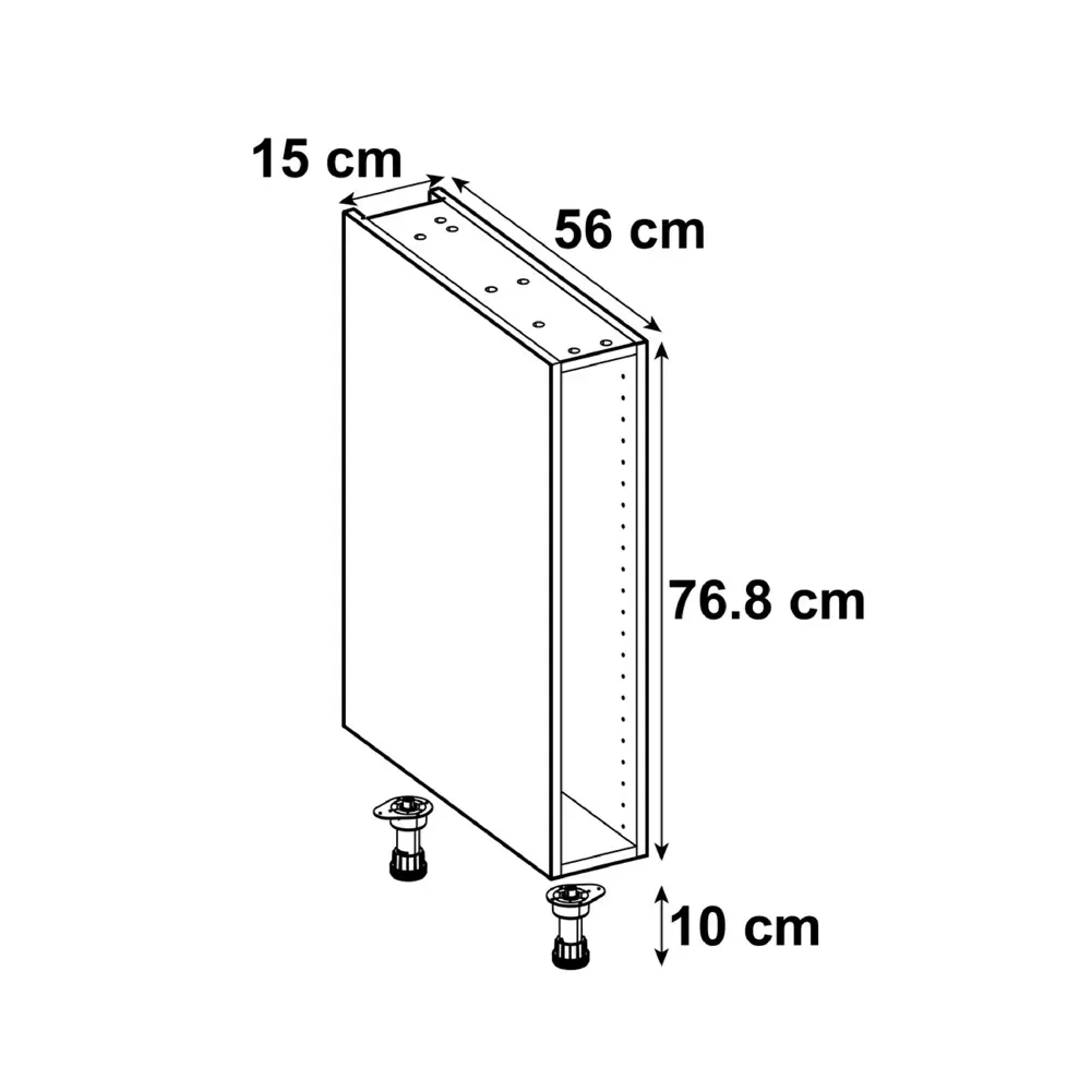 Каркас напольный Delinia ID 15x76.8x56 см, ЛДСП, цвет белый STLM-2181894 - Вид №2