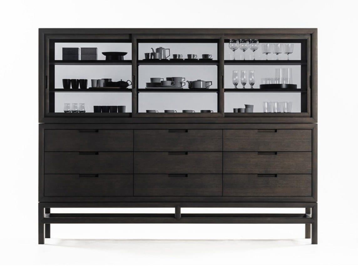 Деревянный и стеклянный шкаф с ящиками DE PADOVA Silent ARCH-00061257 - Вид №5