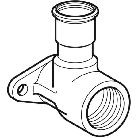 91100 Водорозетка Geberit Mapress из нержавеющей стали 90°, с уступом, круглое отверстие 50 мм (газ) Geberit  - Вид №1