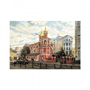 1811 Канва/ткань с рисунком Рисунок на канве 33 см х 45 см "Славянская площадь" Матренин посад