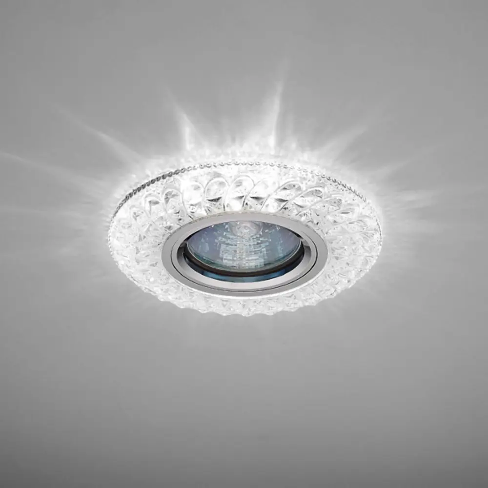 Светильник точечный встраиваемый Italmac Emilia с LED-подсветкой под отверстие 60 мм, 3 м², цвет прозрачный STLM-2187483 - Вид №2