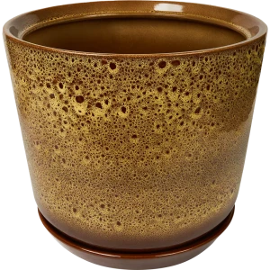 Горшок цветочный Gonchar Лира №1 Люкс ø29 h26 v11.5 л керамика желтый