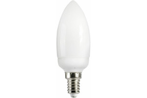 15526801 Энергосберегающая лампа, свеча КЭЛ-C Е14 9Вт 2700К LLE60-14-009-2700 261557 IEK