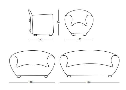 Тканевое кресло Giovannetti L'Agostina ARCH-00085318 - Вид №1