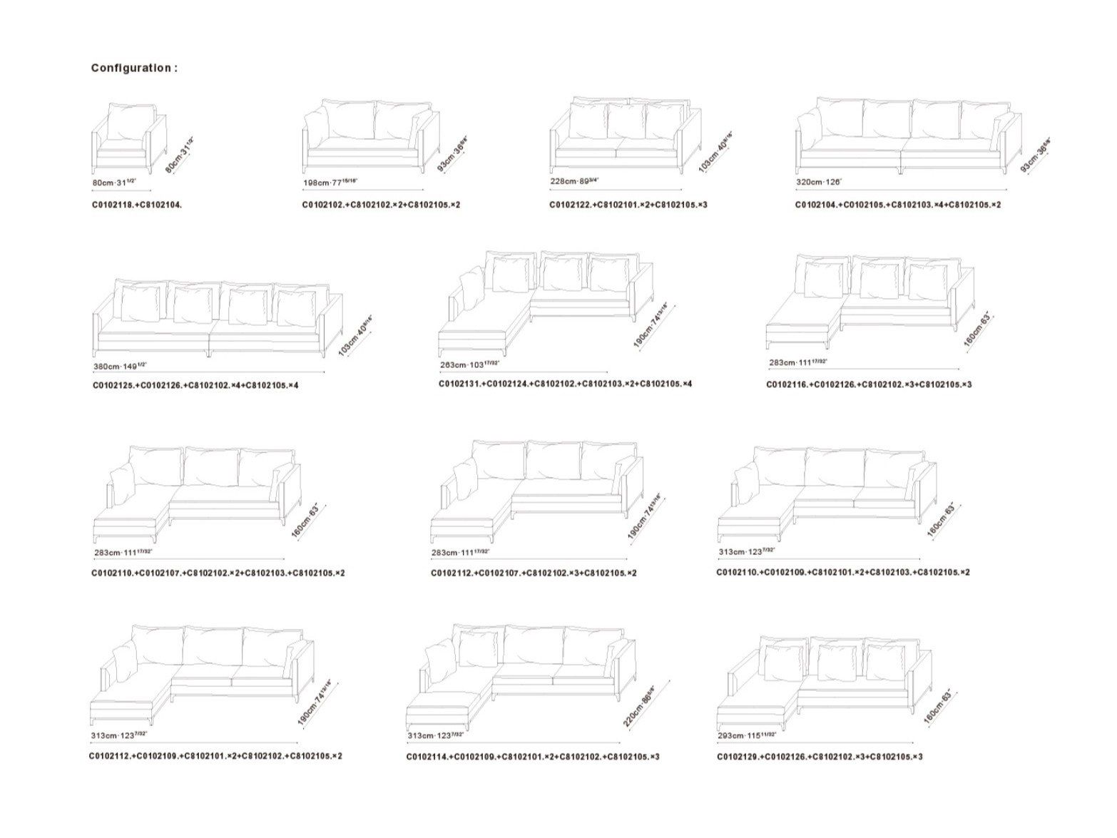 Тканевый диван с полуостровом CAMERICH полумесяц ARCH-00005036 - Вид №3