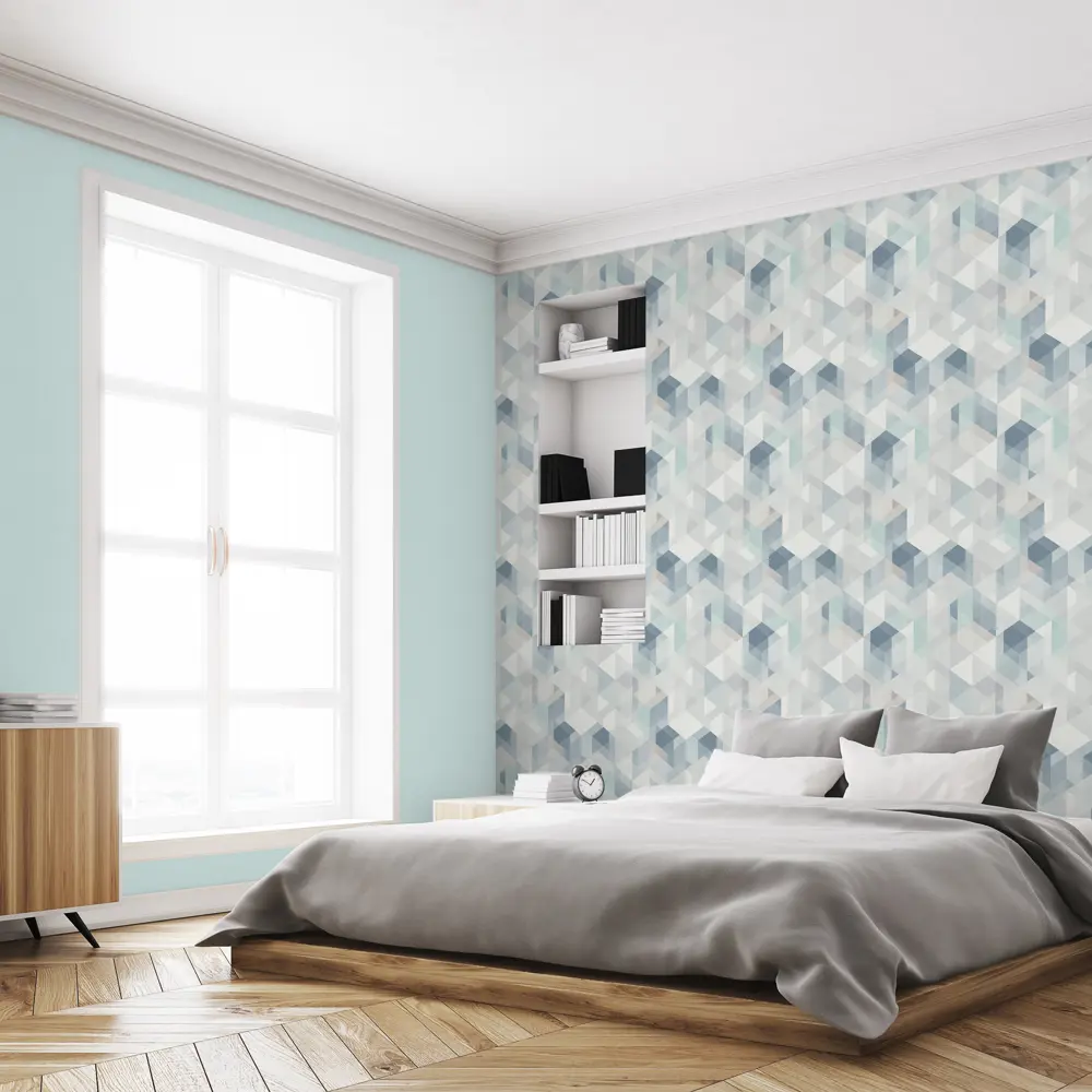 Обои флизелиновые Grandecolife Perspective синие 0.53 м JF 1306/PP 1106 STLM-2104090 - Вид №5