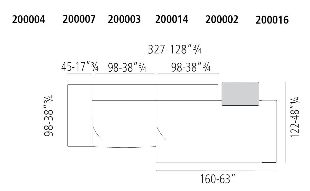 Секционный диван из кожи или ткани Vibieffe 200 CUBE ARCH-00065299 - Вид №4