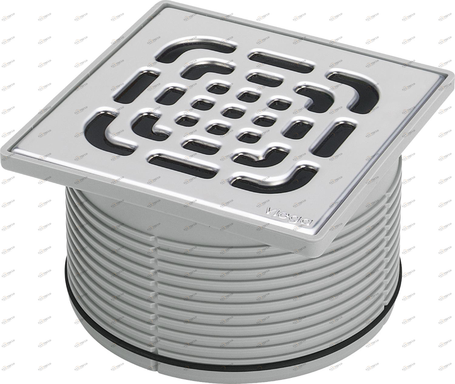 Канализационная арматура  Напольные трапы Advantix  Оборудование  Надставные элементы, рамки для установки решеток VIEGA 555 504 2) Модель 4922.5 Santreyd 