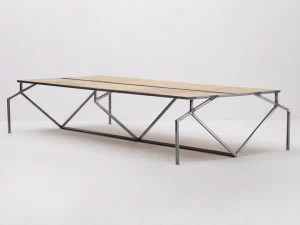 MAZANLI Прямоугольный стол из стали и дерева