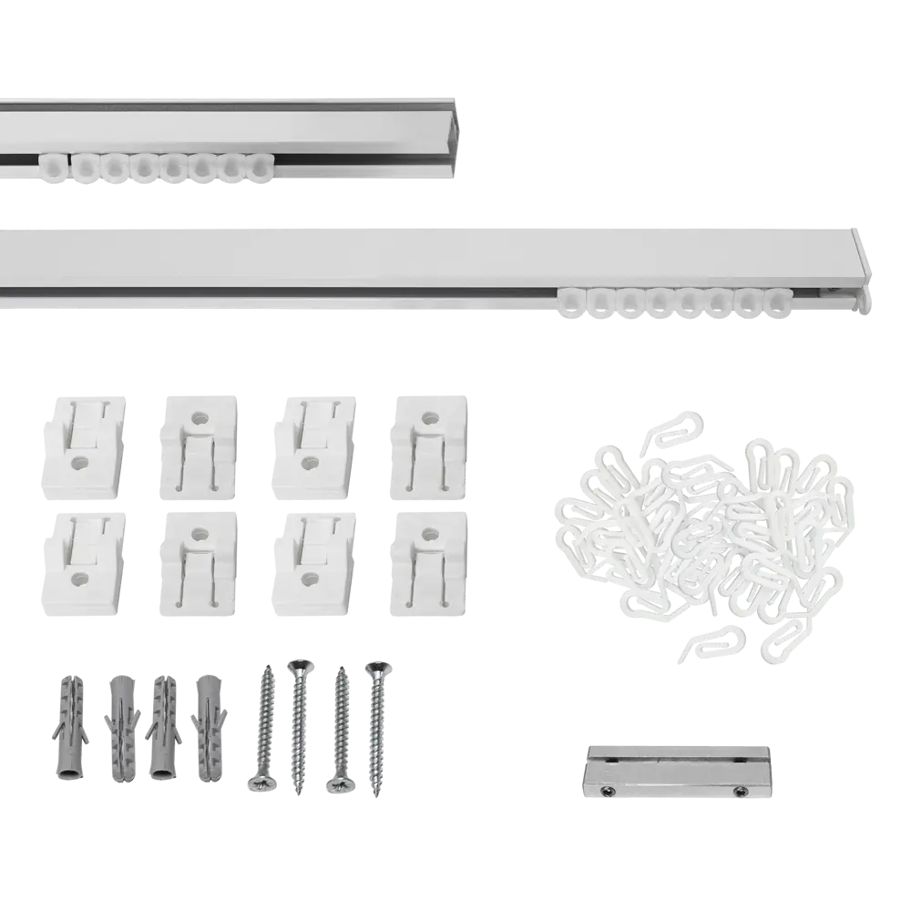 Шинный карниз однорядный KREAFORTA Pro 320 см алюминий цвет белый комплект STLM-2097971 - Вид №2