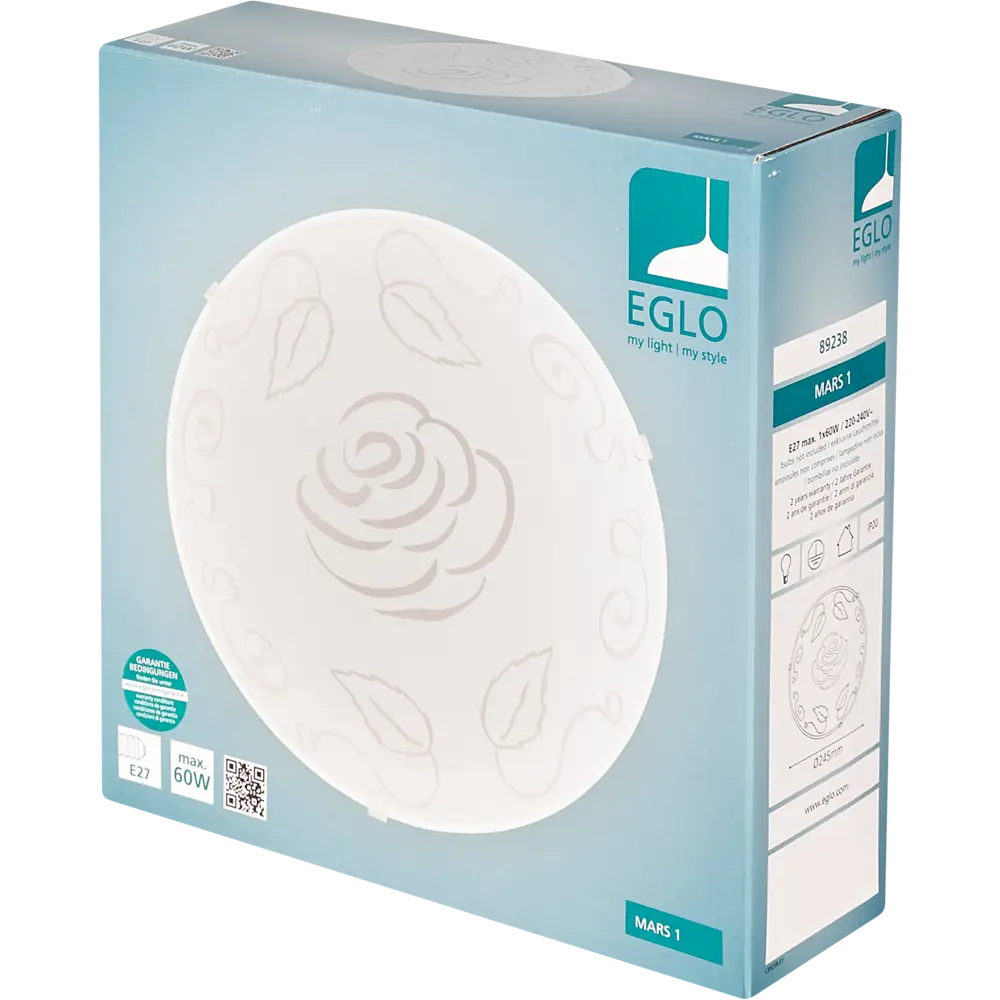 Светильник настенно-потолочный Mars 1xE27x60 Вт 25 см, роза Eglo STLM-2188470 - Вид №7