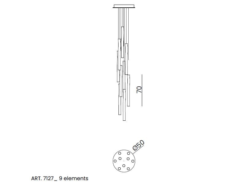 Затемняемый светодиодный подвесной светильник Bizzotto Italia Atmosphera ARCH-00018403 - Вид №3