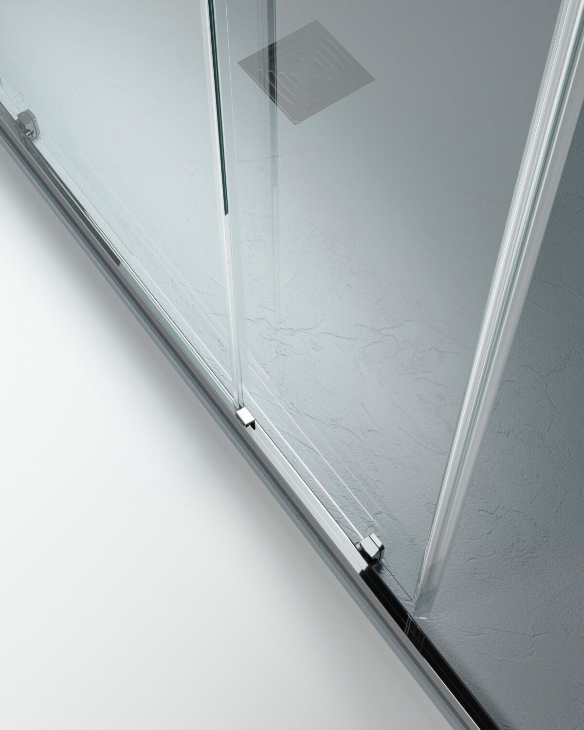 Алюминиевая и стеклянная угловая душевая кабина TAMANACO EASYPSC50 ARCH-00021823 - Вид №2